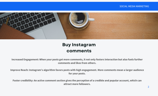 Buy Instagram comments Features